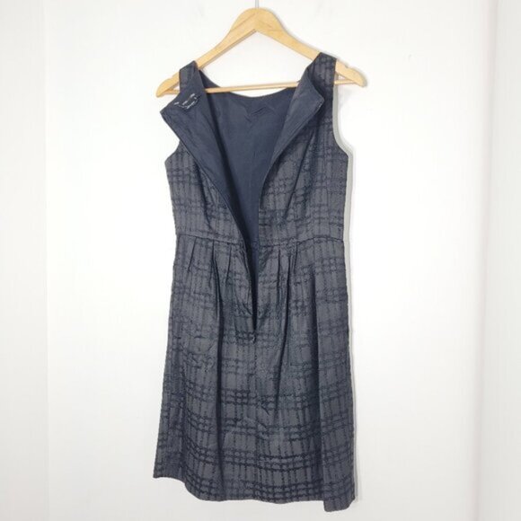 Max Cleo Women's Black Sleeveless Pleated Knee-Length Fit Flare Dress Size 8 - Picture 3 of 11